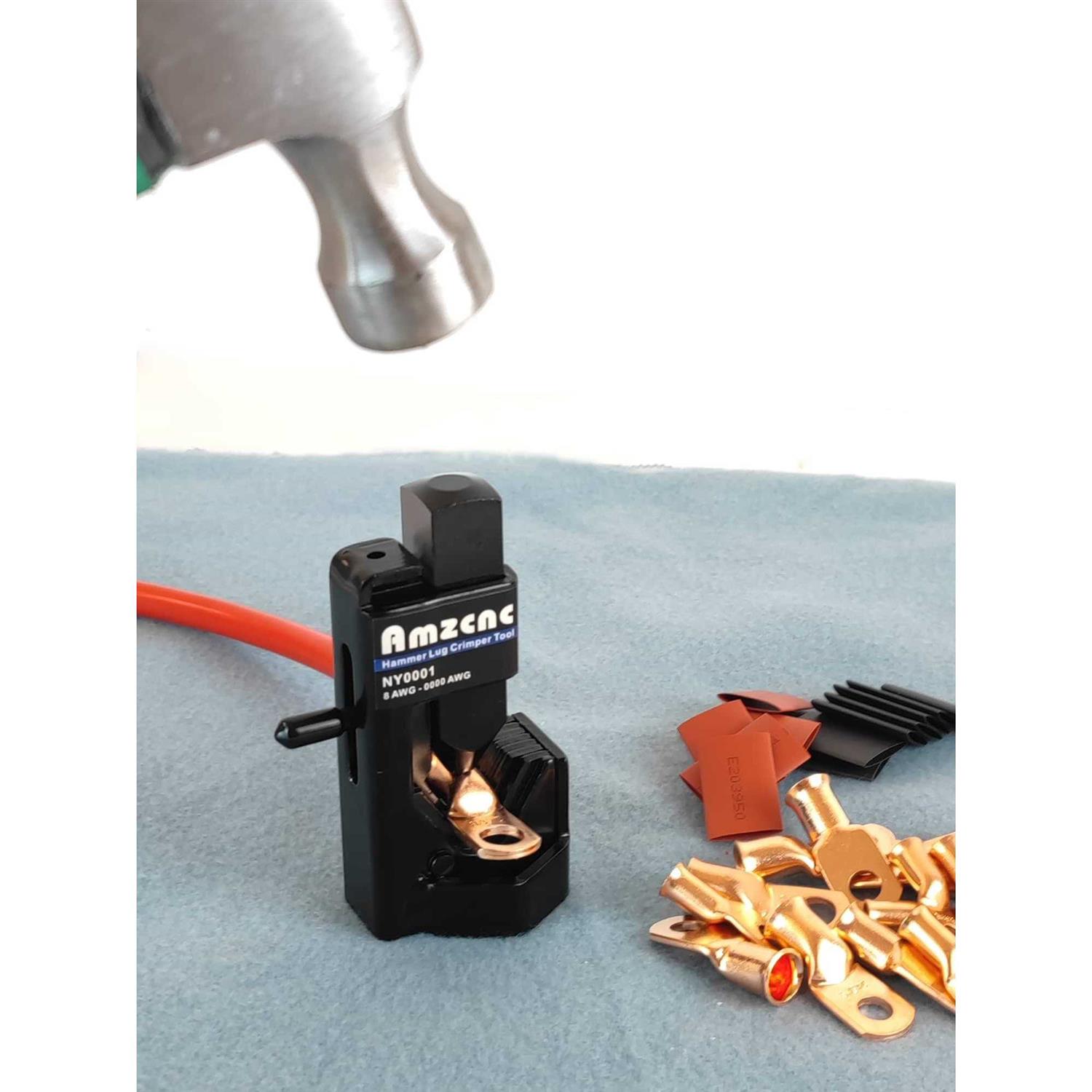 AMZCNC Hammer Lug Crimper Tool for 8 AWG - Image 3