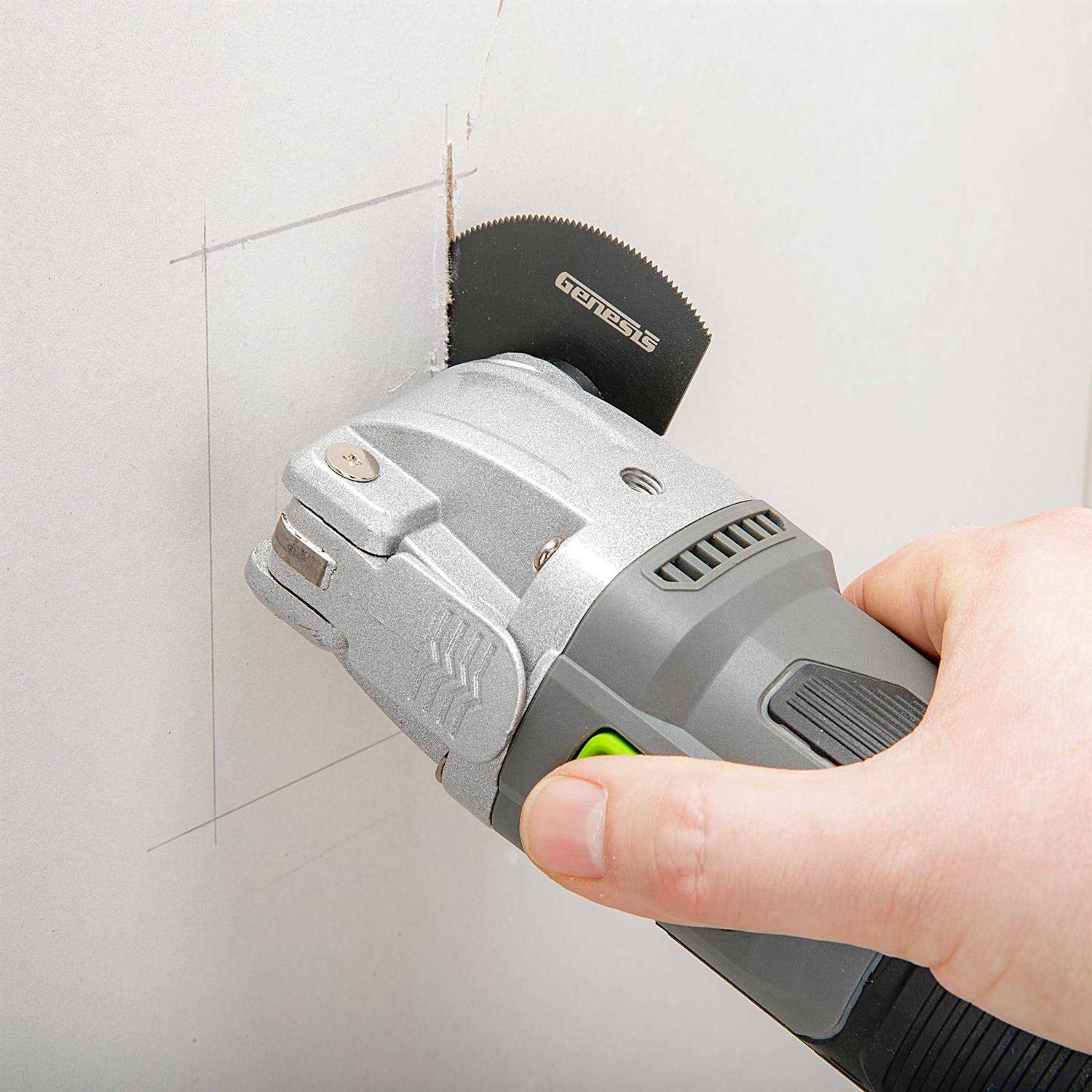 Genesis 3.5 Amp Variable-Speed Oscillating Multi-Tool Kit with 16-Piece Accessory Set, Accessory Storage Box, and Carrying Bag - Image 3