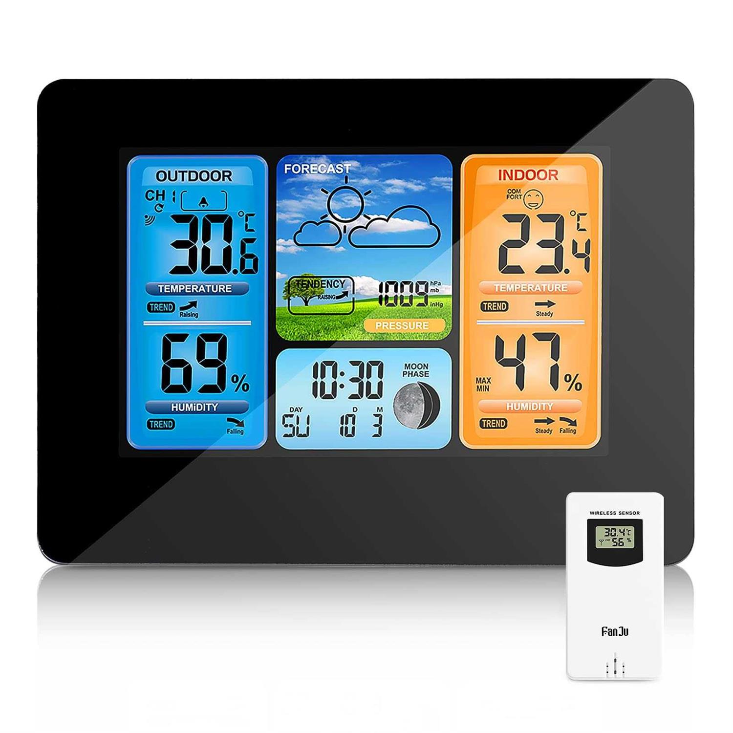 Houkiper Wireless Weather Station Indoor Outdoor Thermometer