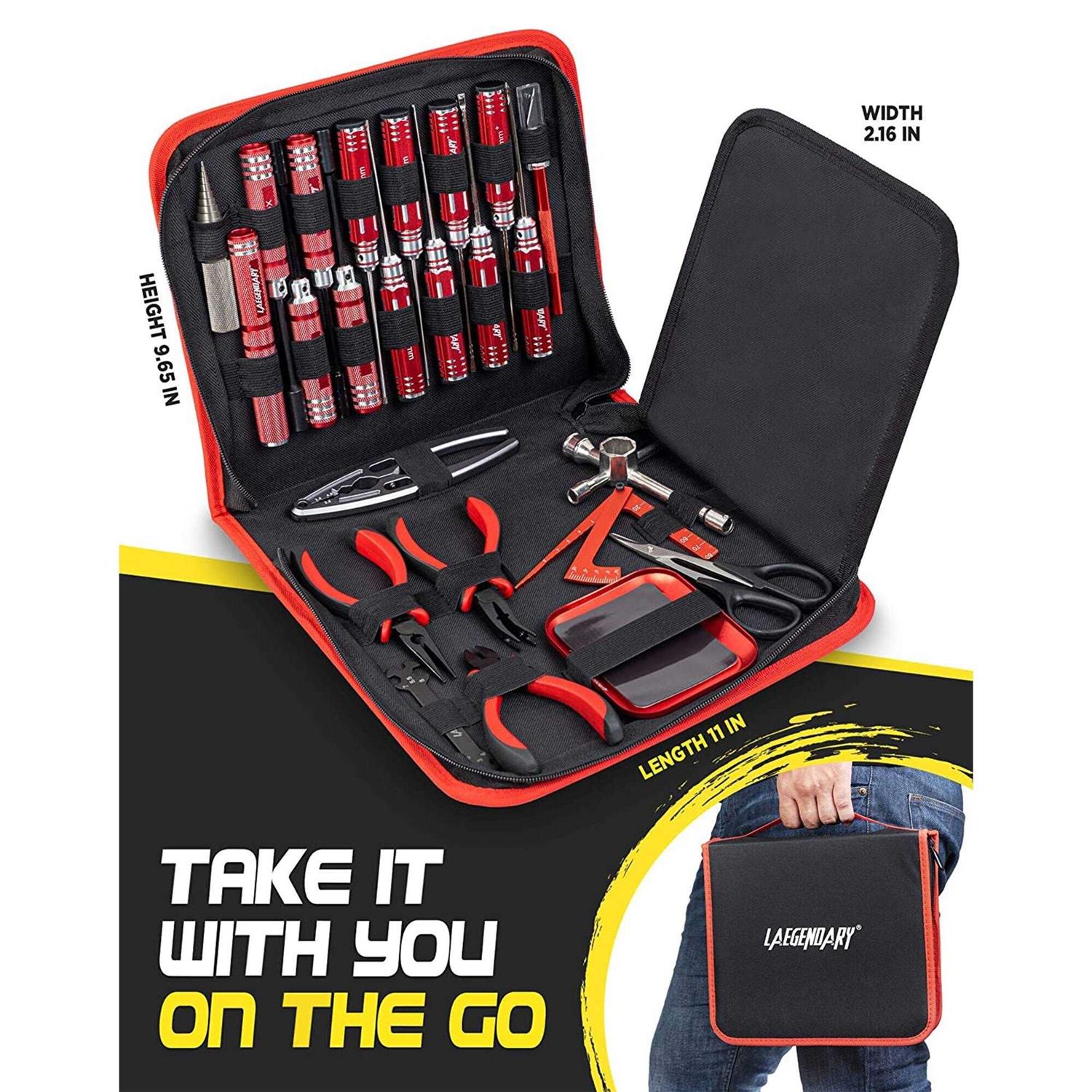 LAEGENDARY 25pc RC Car Repair Tool Kit for Drone, Boat, Plane, or Truck - Image 5