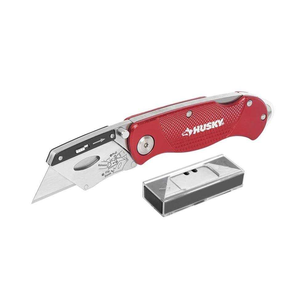 Husky Folding Lock-Back Utility Knife