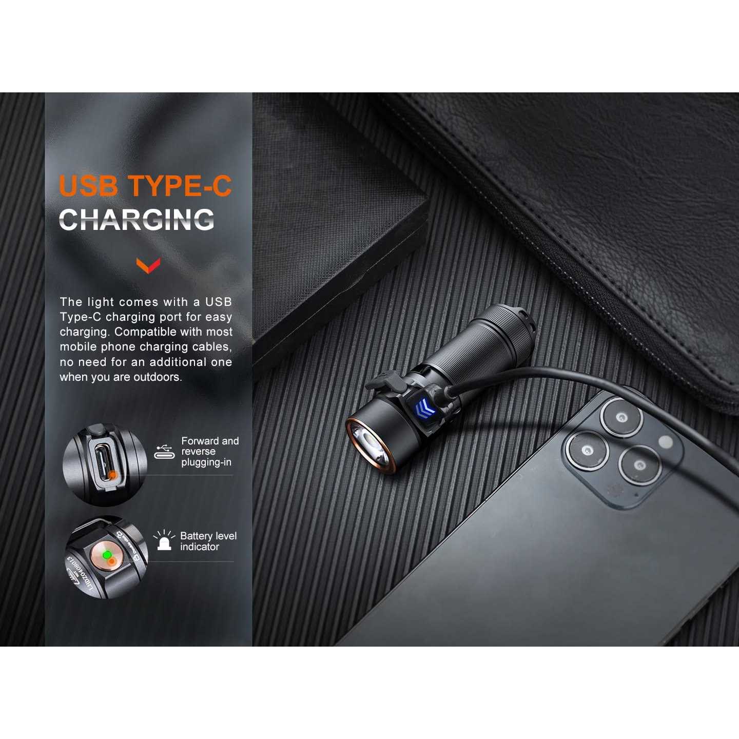 Fenix E18R V2.0 Rechargeable EDC Flashlight - Image 3