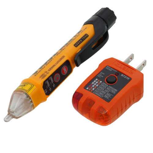 Klein Tools NCVT5KIT Dual Range NCVT and GFCI Receptacle Tester Electrical Test Kit