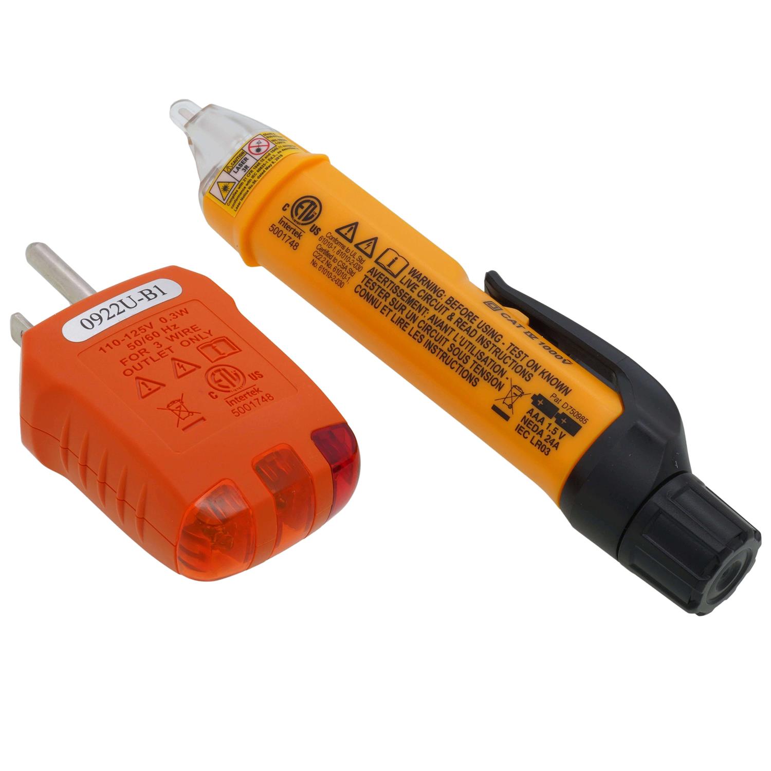 Klein Tools NCVT5KIT Dual Range NCVT and GFCI Receptacle Tester Electrical Test Kit - Image 4