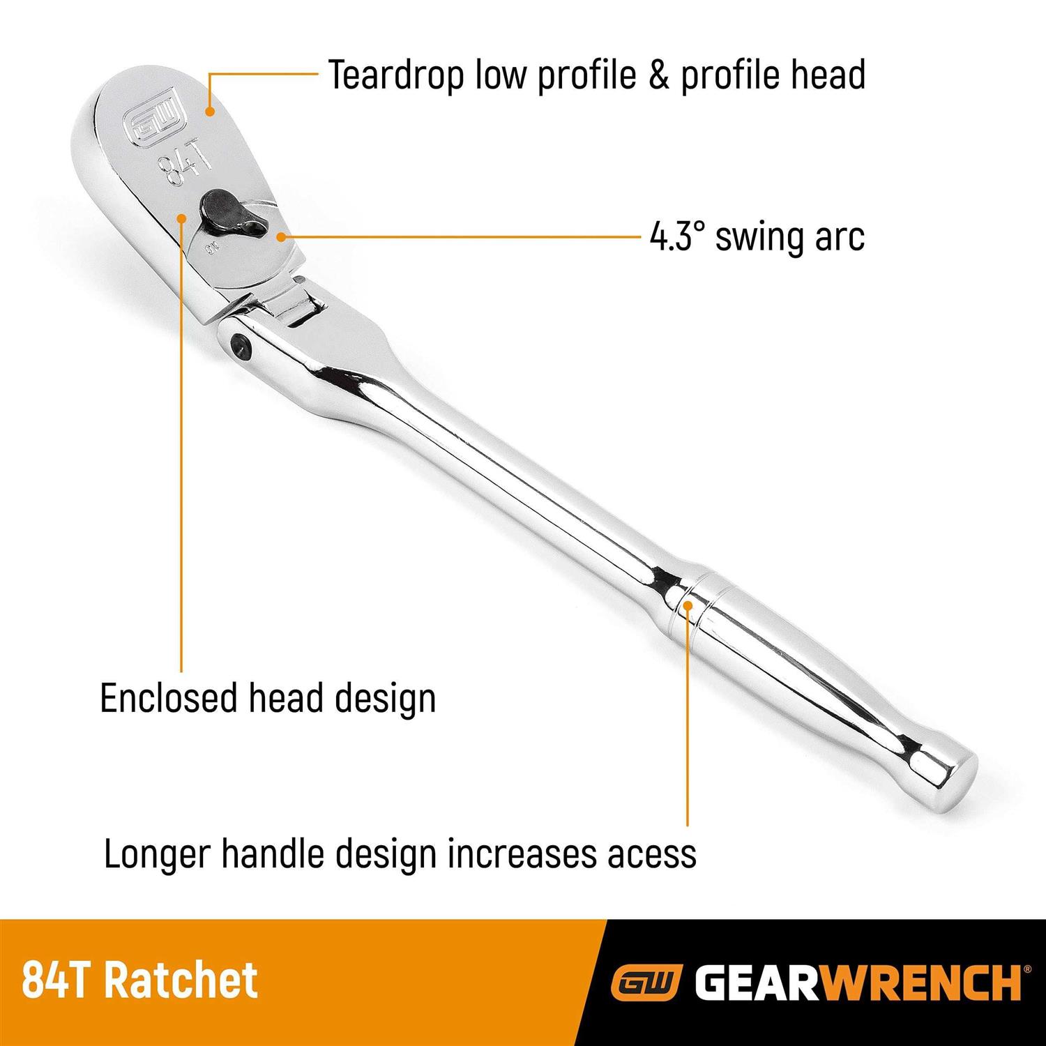 GearWrench 4 Pc. Flex Handle Ratchet Set - Image 3