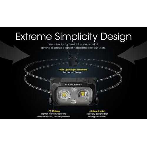 Nitecore NU25 UL 400 Lumens Ultralight Rechargeable Headlamp - Image 2