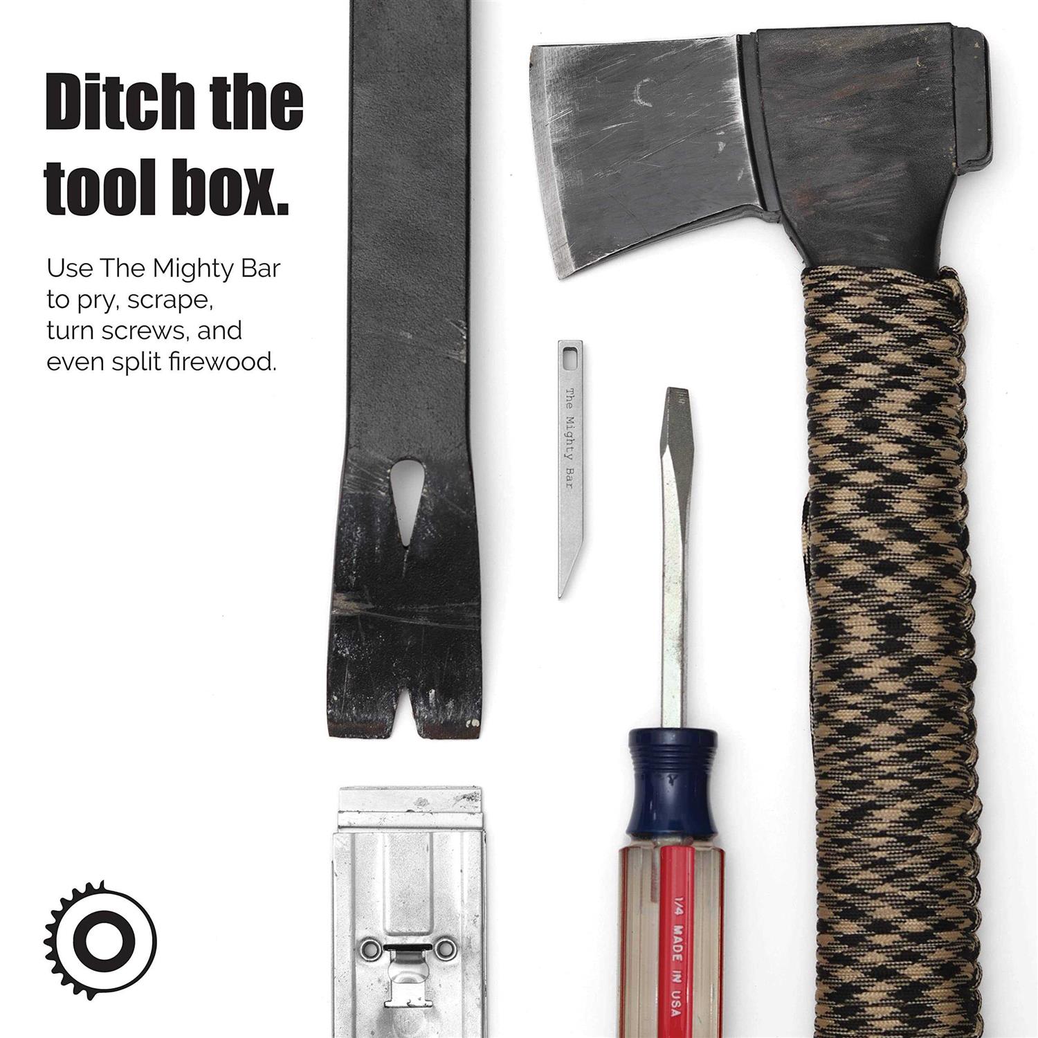 The Mighty Bar Heavy Duty Keychain Prybar EDC Pry Bar for Every Day Carry Small Stainless Steel Key Chain Multitool Prybar for Keys - Image 3