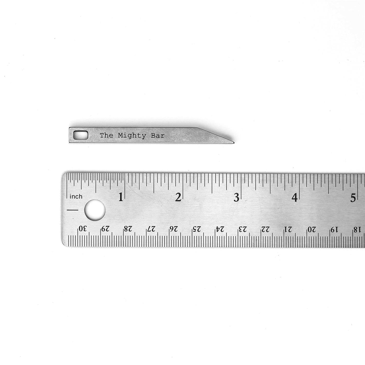 The Mighty Bar Heavy Duty Keychain Prybar EDC Pry Bar for Every Day Carry Small Stainless Steel Key Chain Multitool Prybar for Keys - Image 5