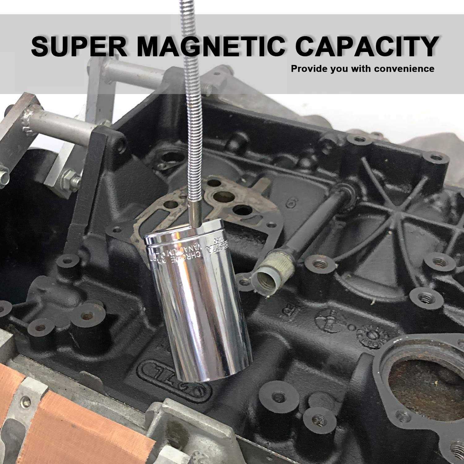 BESITA Magnetic Pickup Tool 24” Bend-It Flexible Magnet Pick-Up Sweeper Bendable Retriever Stick for Hard-to-Reach Home Sink Drains - Image 4