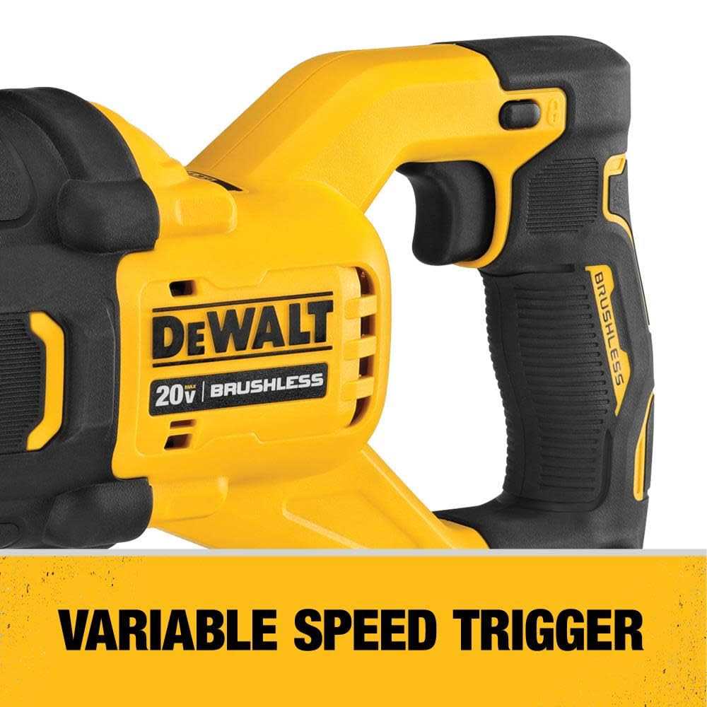 Dewalt 20V MAX XR Brushless Cordless Reciprocating Saw with POWER DETECT Tool Technology Kit DCS368B - Image 4