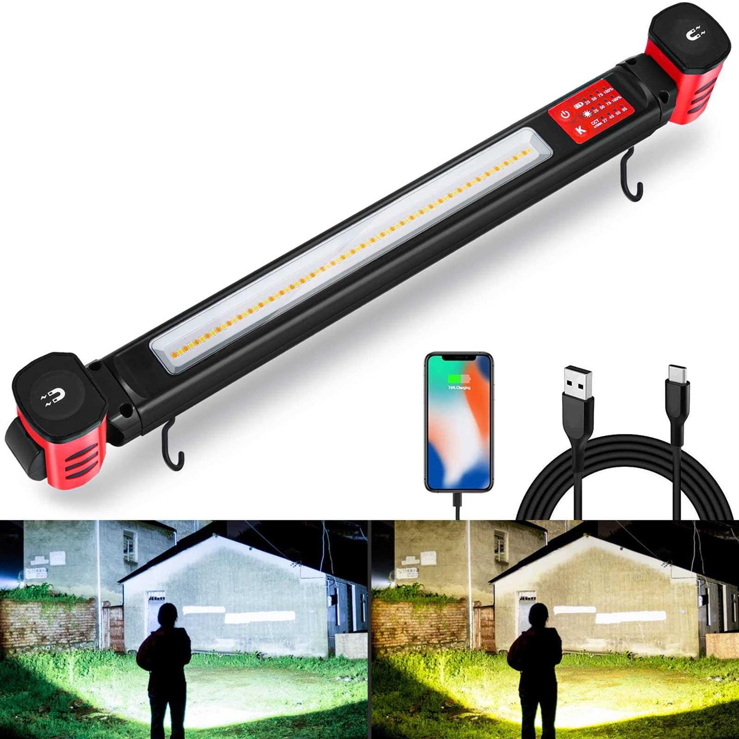 Greenidea Led Work Light,1600 Lumens/ 5400lum Light source Dual Color Temperature Work Light - Image 5