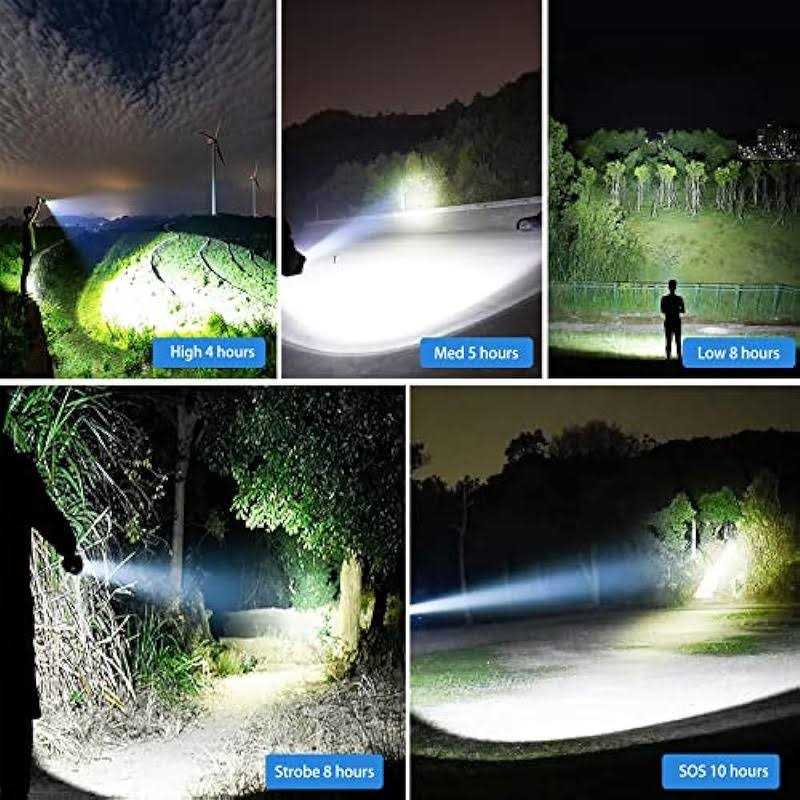 Super Kegel Rechargeable LED Flashlights 150000 High Lumens Super Bright Powerful Flashlight with 5 Lighting Modes - Image 3