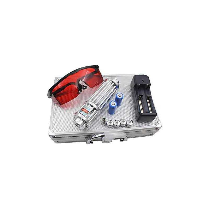 Hendotech High Power Blue Light Equipment,Long Range Tactical 1500m Flashlight with High Lumen Light Beam/Aluminum/Rechargeable for Camping Gear/Hiking - Image 3