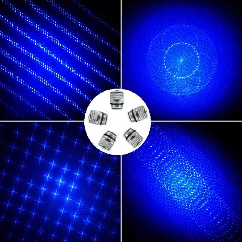 Hendotech High Power Blue Light Equipment,Long Range Tactical 1500m Flashlight with High Lumen Light Beam/Aluminum/Rechargeable for Camping Gear/Hiking - Image 5