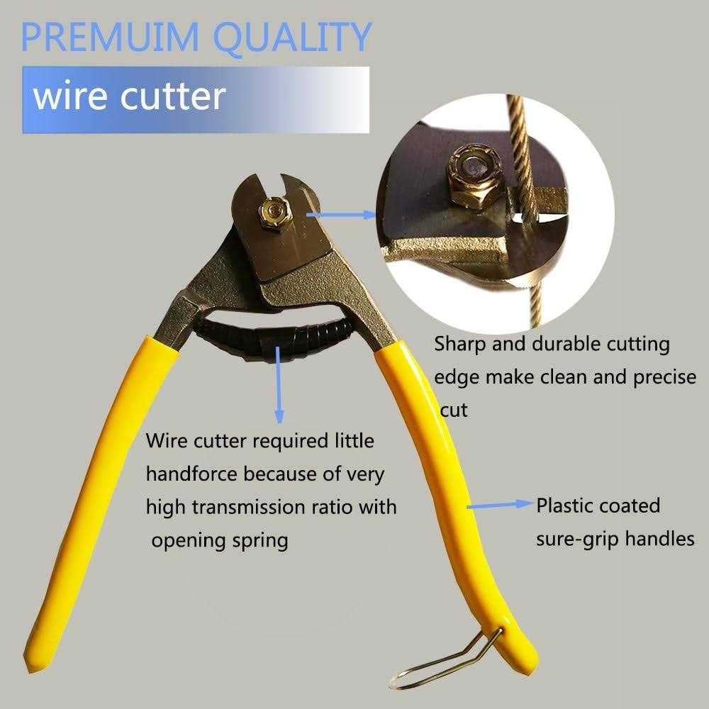 Hetai Heavy Duty Wire Cutters Steel Cable Cutter Wire Rope Cutter Aircraft Bicycle Cable Cutter,Up To 5/32 - Image 2