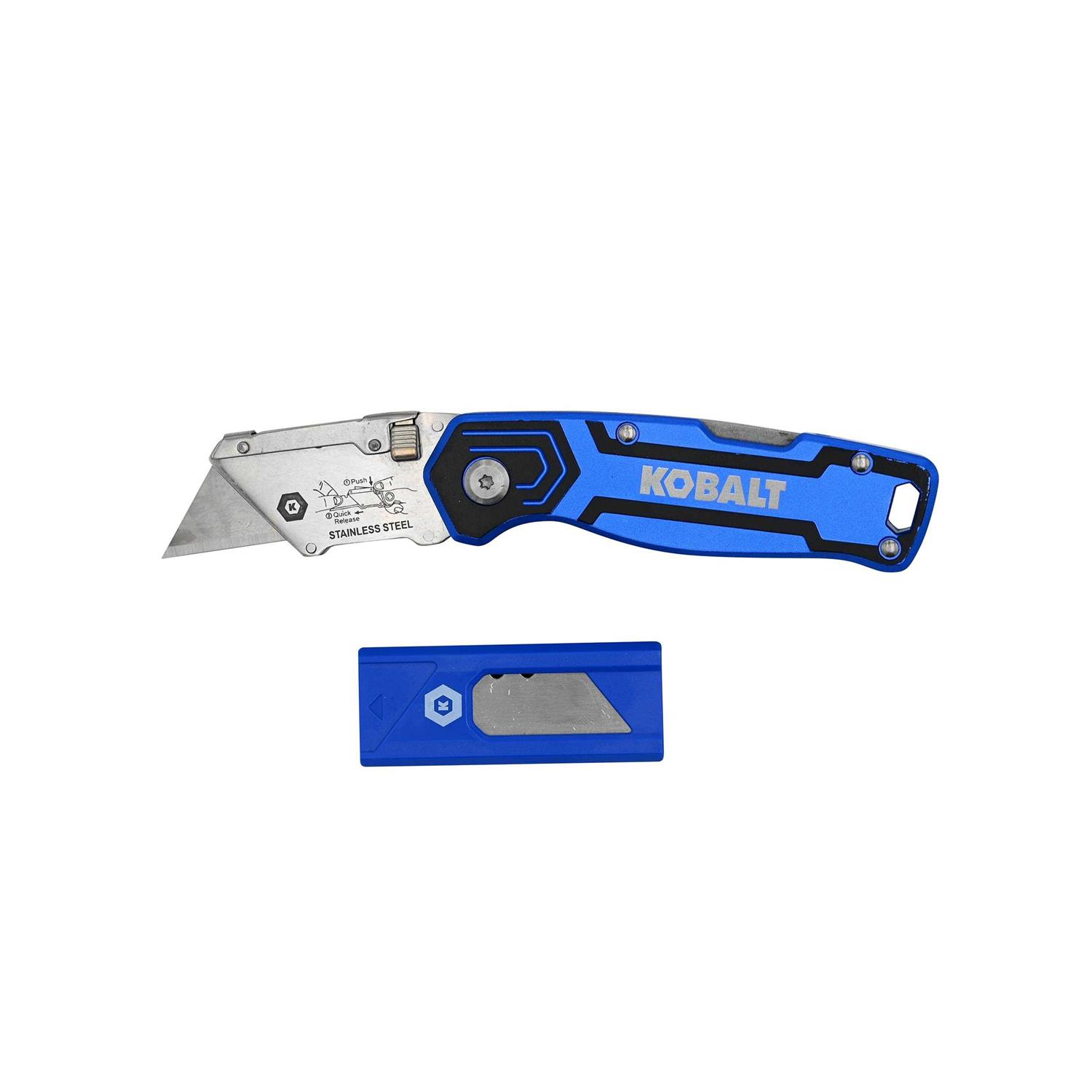 Kobalt 18mm 11-Blade Folding Stainless Steel Utility Knife 10002