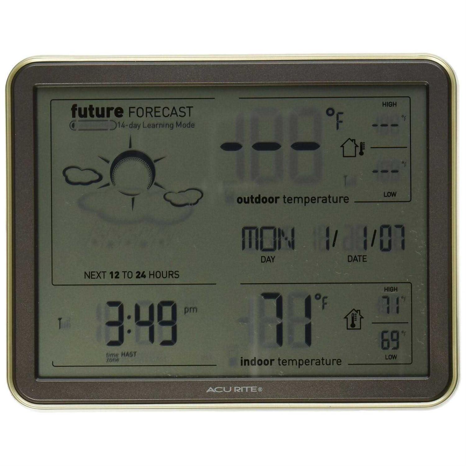 Acurite 75077 Weather Forecaster with Jumbo Display, Remote Sensor and Atomic Clock - Image 3