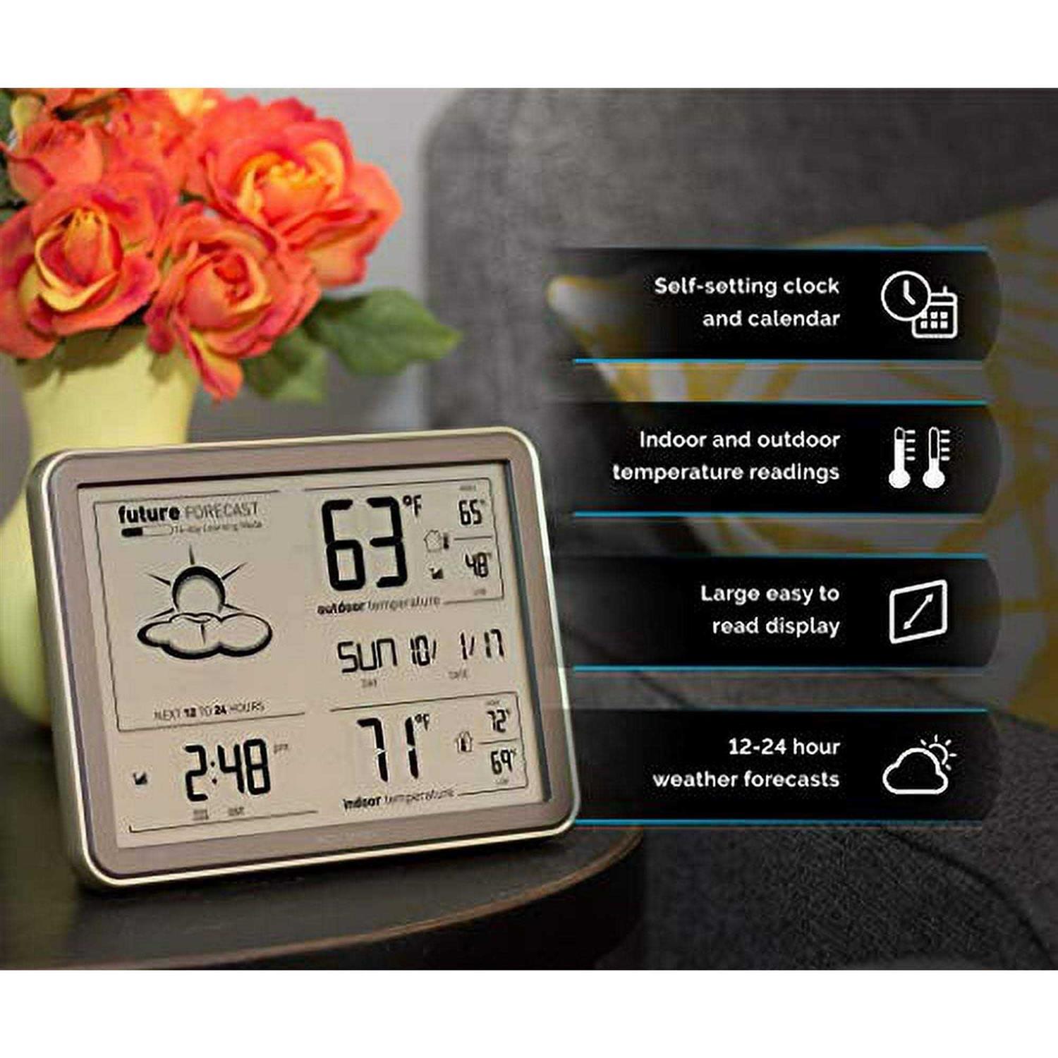 Acurite 75077 Weather Forecaster with Jumbo Display, Remote Sensor and Atomic Clock - Image 5
