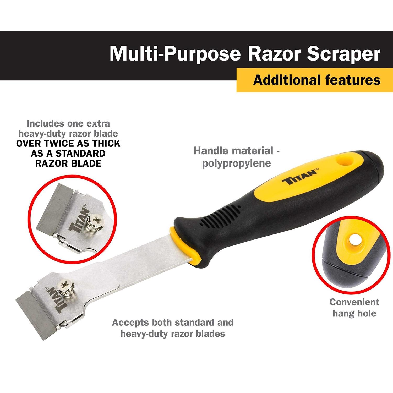 Titan Tools 12030 Single Edge Razor Blade Scraper - Image 4