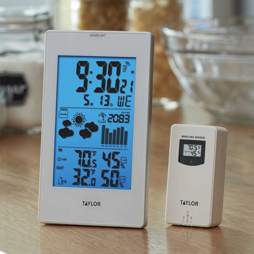 Taylor Digital Weather Forecaster with Barometer & Alarm Clock 1735 - Image 5