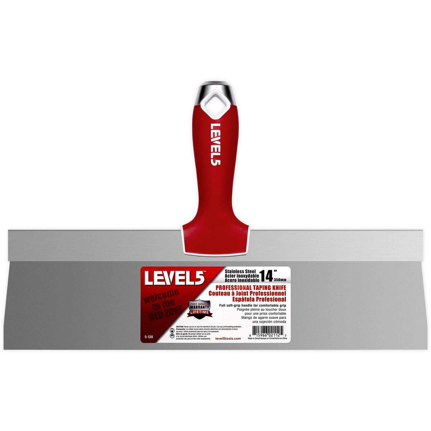 LEVEL5 Soft-Grip Stainless Steel Taping Knife