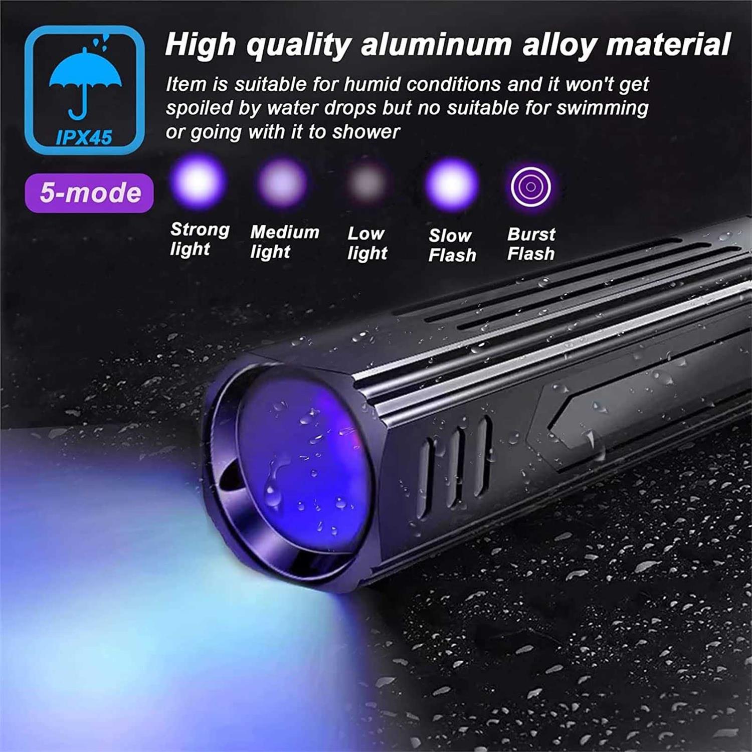 HUHKOUAE Wood's Lamp pet cat dog Wood's Black light Flashlight cat Ringworm Detector,doctor pet Urine Detector,for Analyzing Skin dog - Image 4