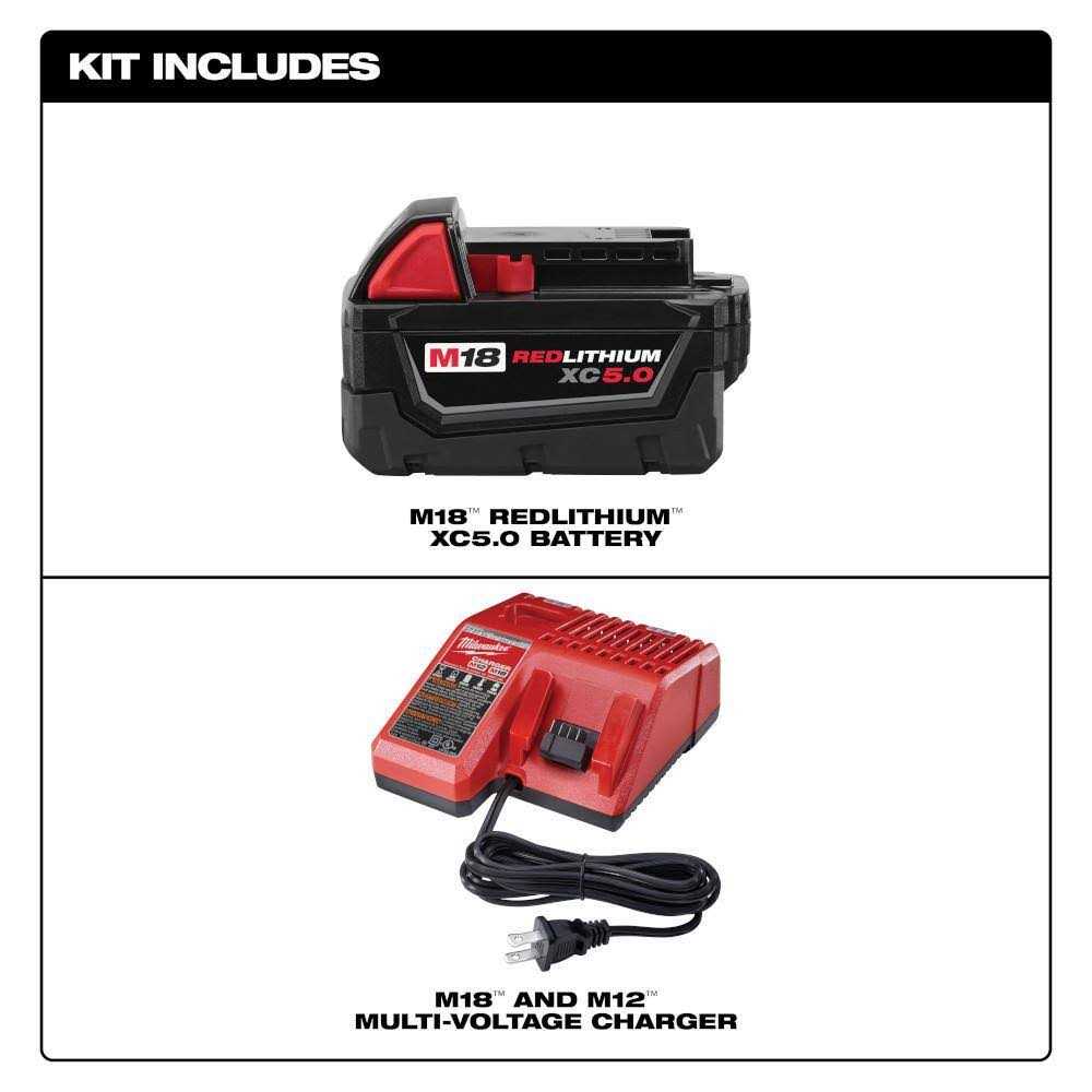 Milwaukee M18 FUEL ONE-KEY 18V Lithium-Ion Brushless Cordless 1/4 in. Hex Impact Driver w/M18 5.0Ah Battery & Charger - Image 4
