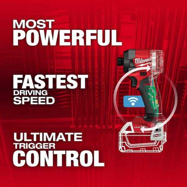 Milwaukee M18 FUEL ONE-KEY 18V Lithium-Ion Brushless Cordless 1/4 in. Hex Impact Driver w/M18 5.0Ah Battery & Charger - Image 5