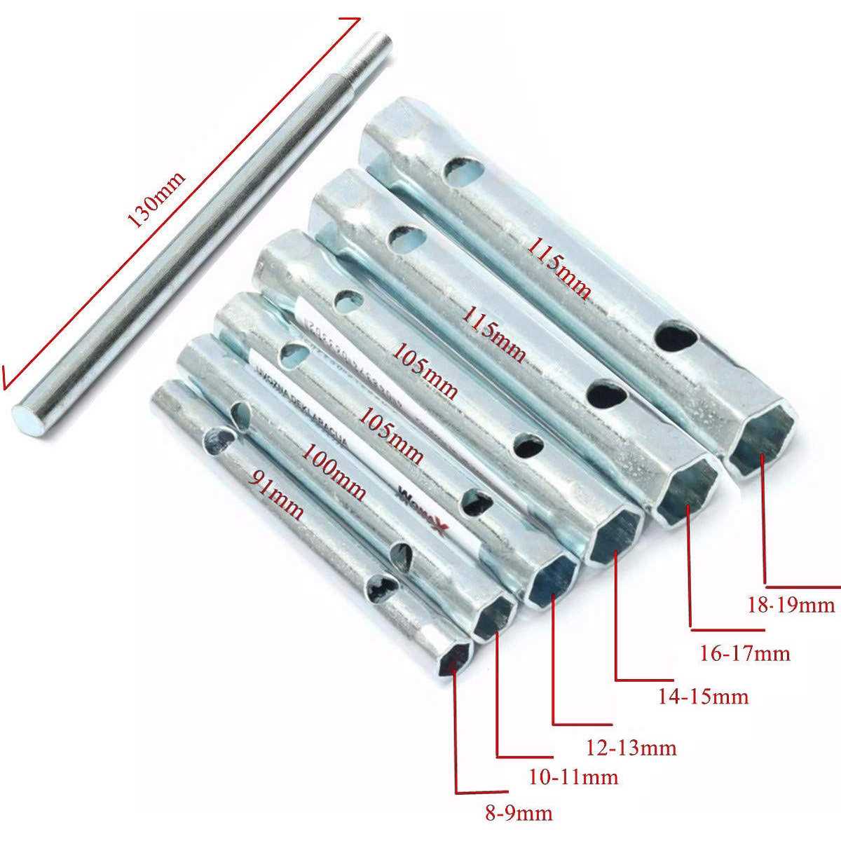 6pcs Dual-Ended Wrench Socket Plumber Back Nut Tap Spark Plug Spanner Set Extended Spark Plug Wrench - Image 3