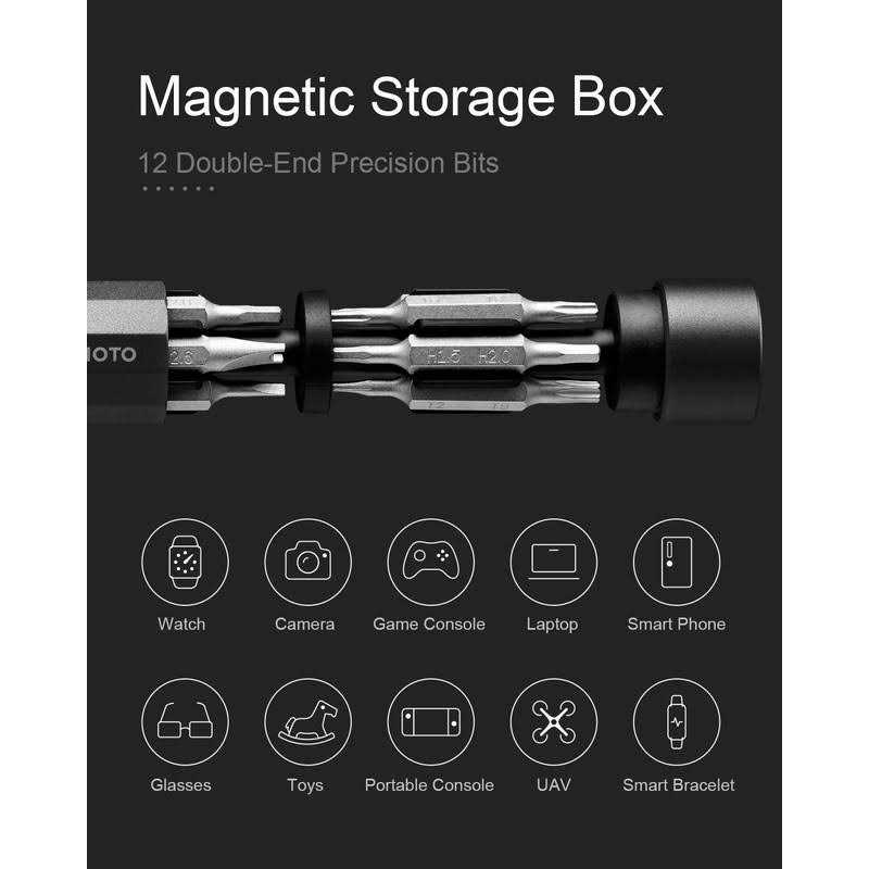 HOTO Precision Screwdriver Sets 24-in-1 Manual Screwdriver 24 pcs Tough S2 Steel Bits - Image 3