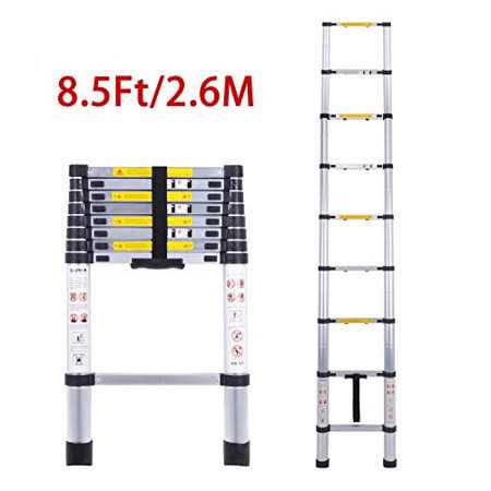 HQJUN Telescoping ladders,EN131Standards Multi-Purpose Folding Aluminum Extension Ladder - Image 3