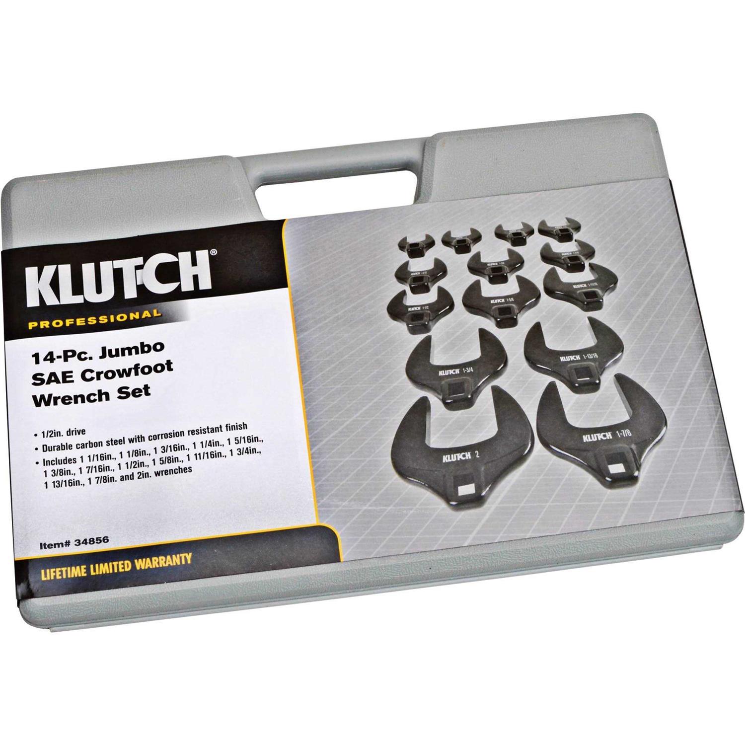 Klutch Jumbo SAE Crowfoot Wrench Set - Image 3