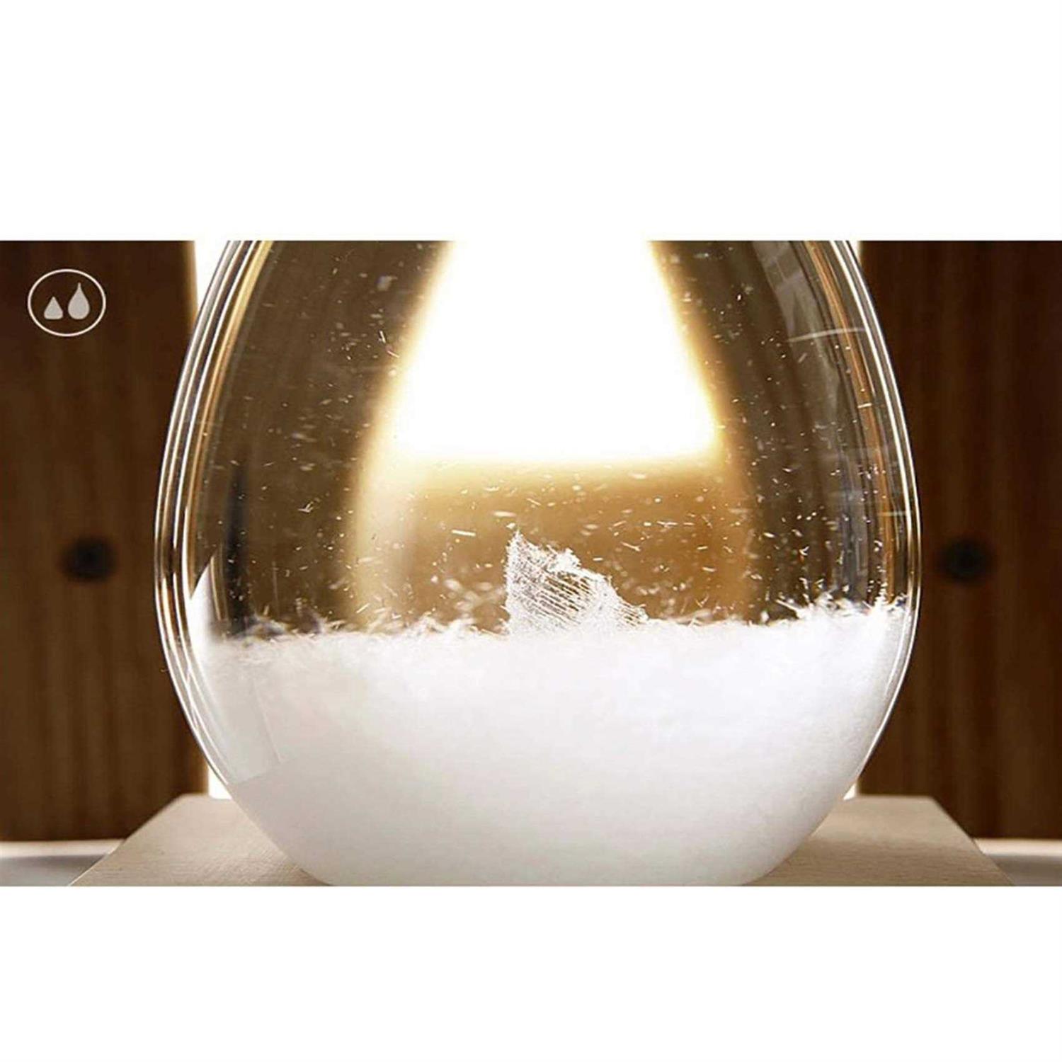 Enkrio Storm Glass Weather Predictor Weather Station Weather Forecaster with Wood Base - Image 5