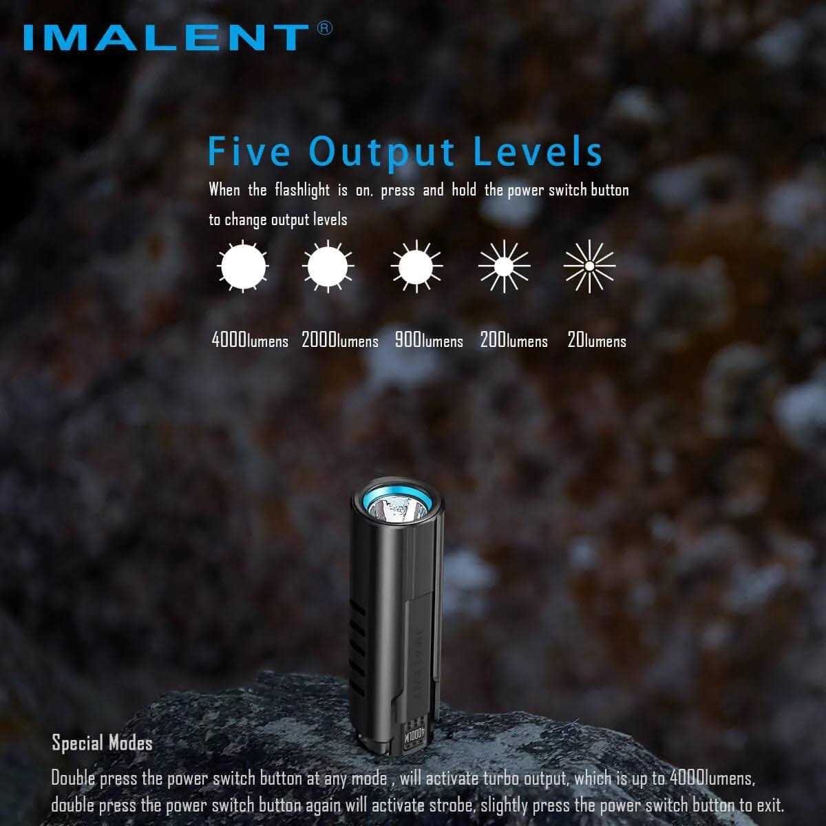 IMALENT LD70 EDC Flashlight LED Rechargeable Torch Powerful Flashlight 4000 Lumens with Cree XHP70.2 LED - Image 4
