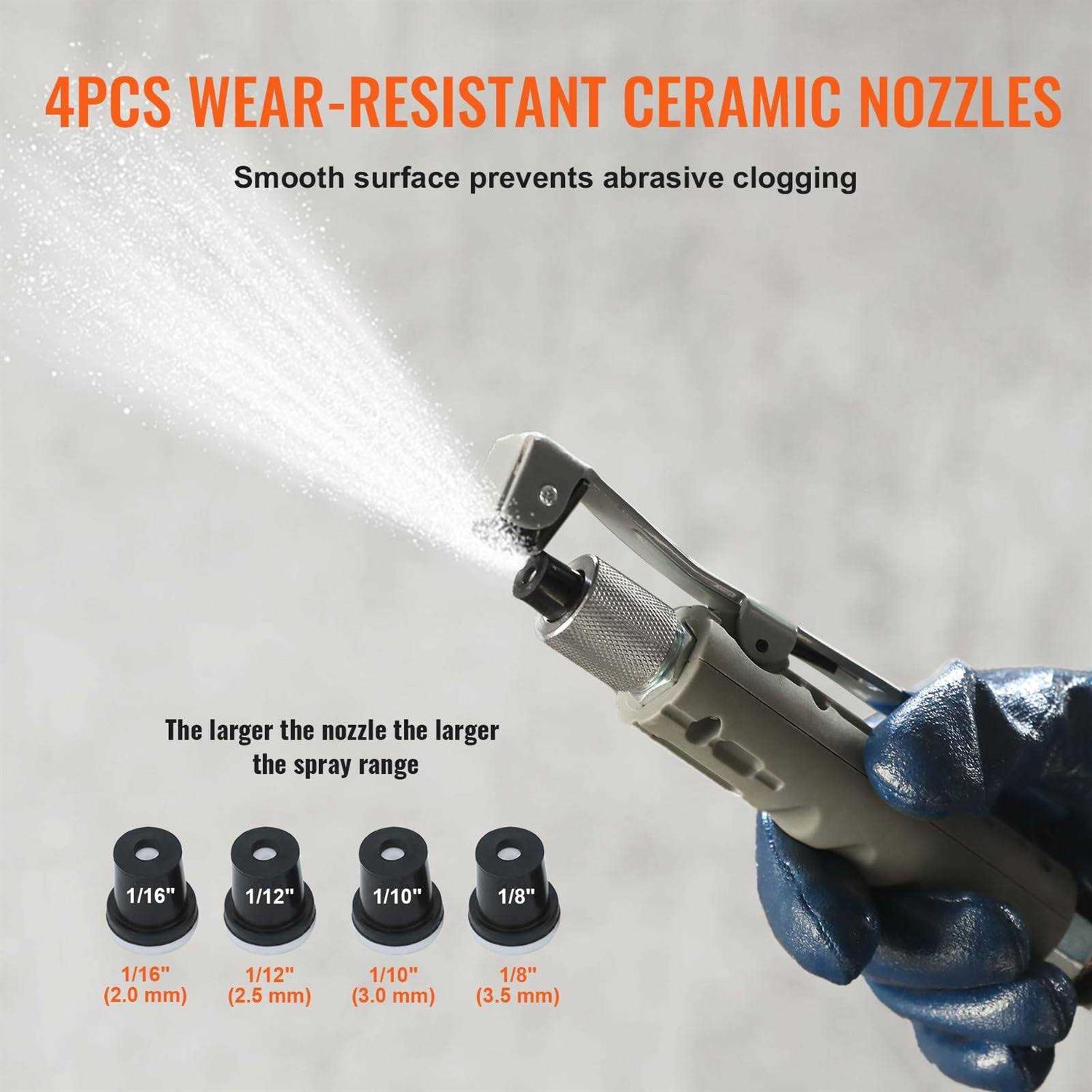 Sand Blaster VEVOR 10Gal Portable Sandblaster, 125 Psi Pressure Sand Blasting Complete Kit for Paint, Stain, Rust Removal and Special Surface - Image 4