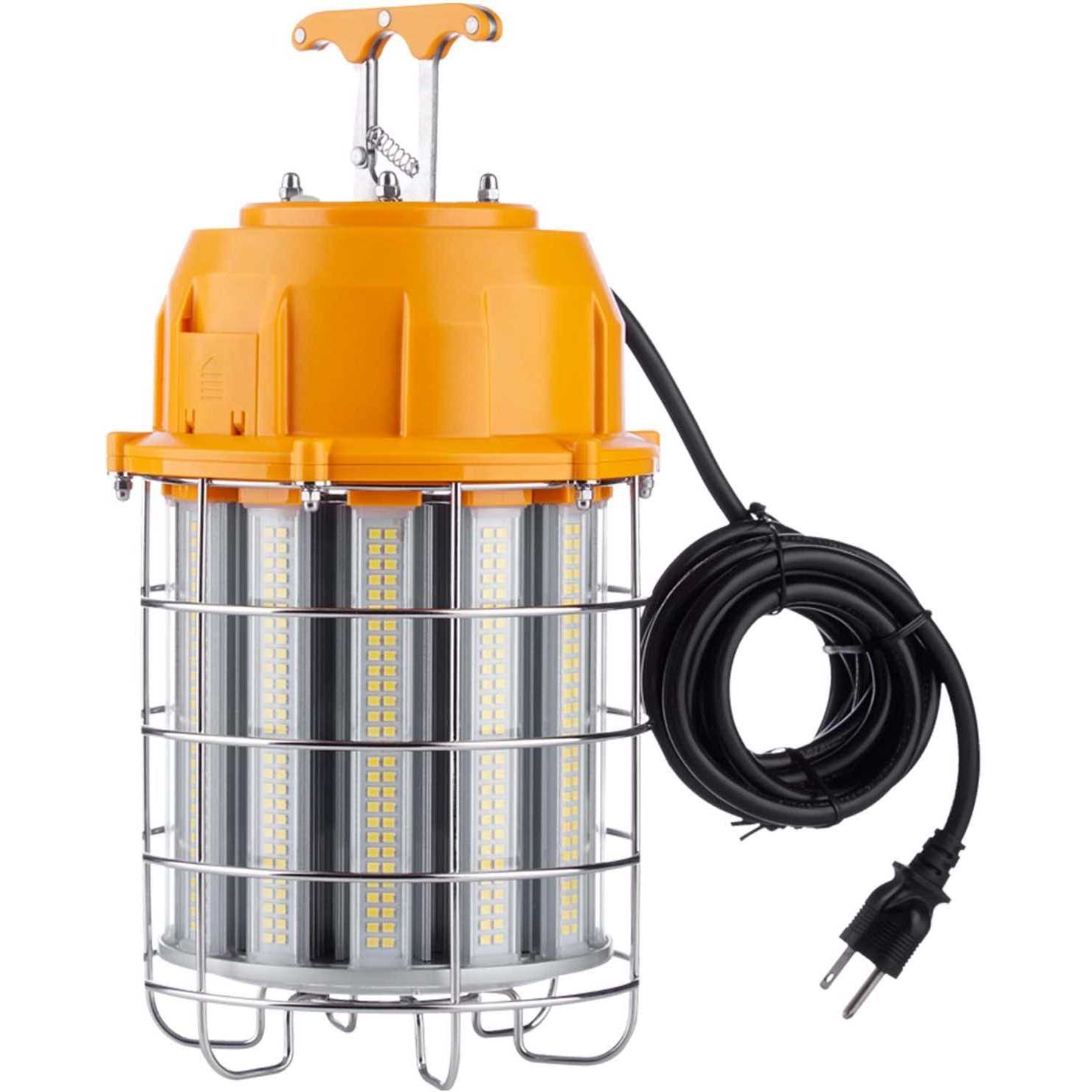 LED Temporary Work Light 150W 5000K 18,000lm Outdoor Construction Lights Job Site Lighting 10ft Cord IP65 Dust Waterproof Hanging Lighting