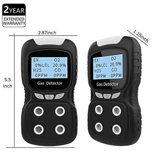 XLA Alert Portable Gas Detector Gas Clip 4 Gas Monitor Meter Tester Analyzer - Image 5