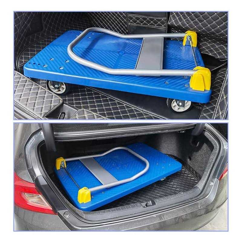 YSSOA Platform Truck with 1320lb Weight Capacity and 360 Degree Swivel Wheels, Foldable Push Hand Cart for Loading and Storage - Image 4