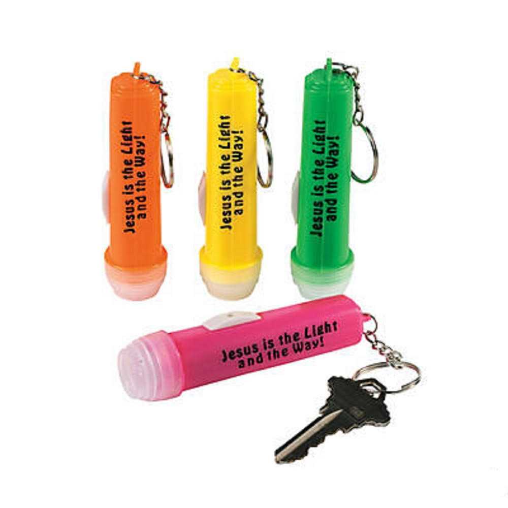 Jesus Is the Light Flashlight Keychains