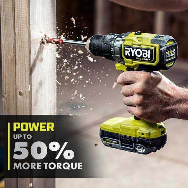 Ryobi ONE+ HP 18V Brushless Cordless 1/2 in. Drill/Driver and Impact Driver Kit w/ 2.0 Ah Batteries - Image 4