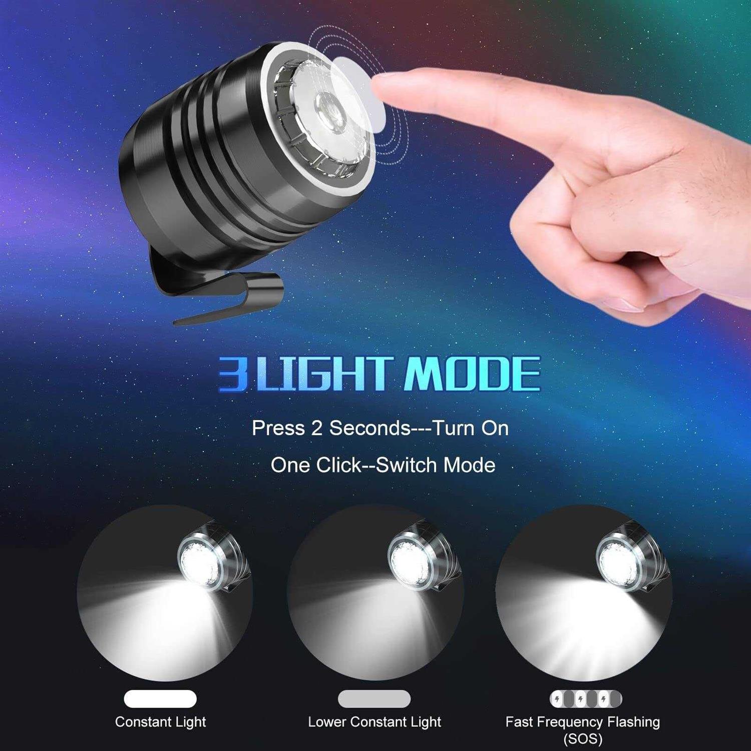 The Original 2 Headlights for Crocs Charms Flashlight Attachment for Crocs Shoe - Image 3