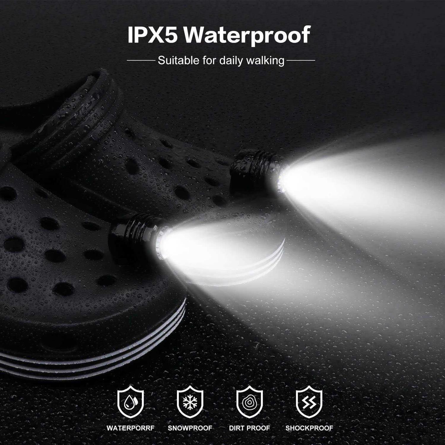 The Original 2 Headlights for Crocs Charms Flashlight Attachment for Crocs Shoe - Image 4
