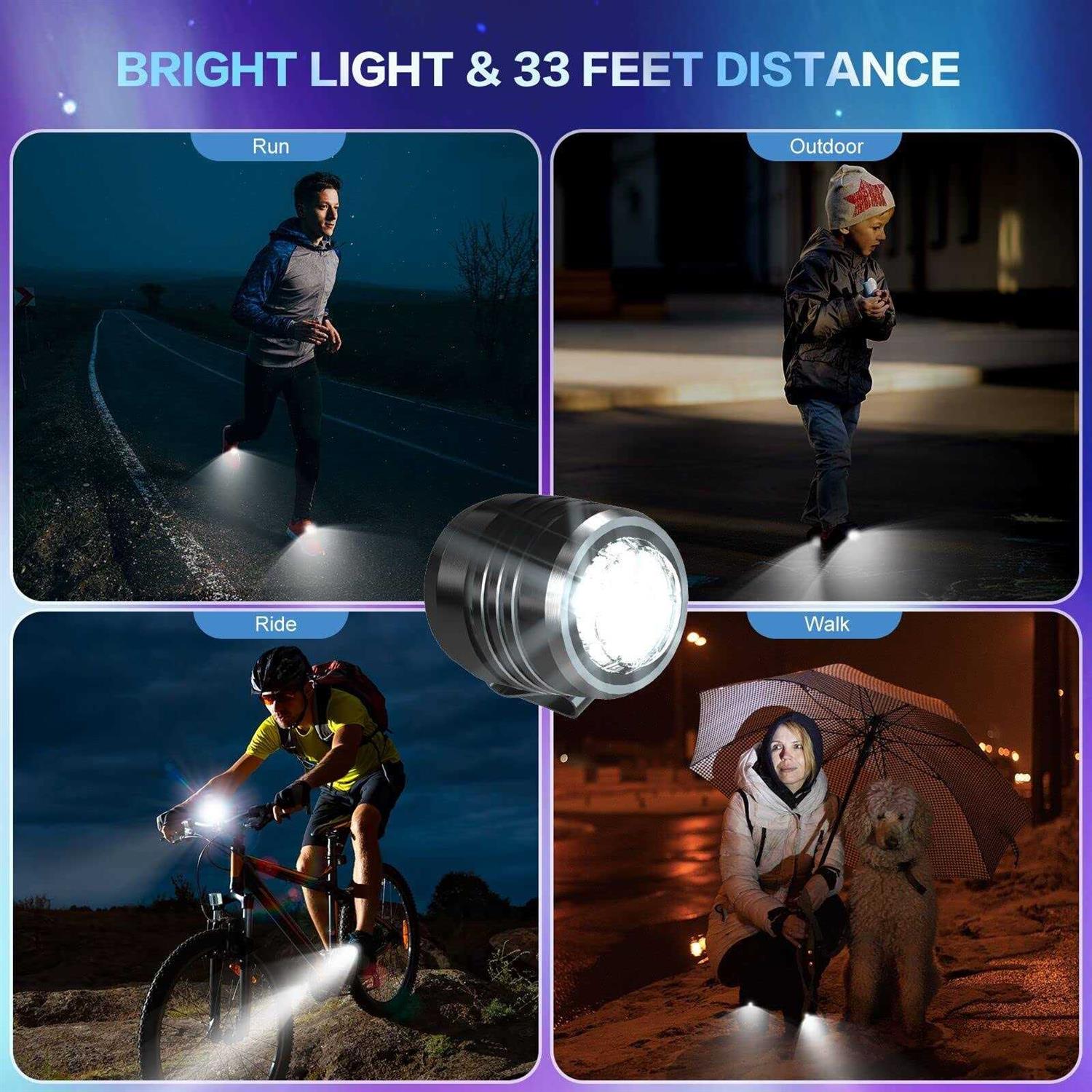 The Original 2 Headlights for Crocs Charms Flashlight Attachment for Crocs Shoe - Image 5