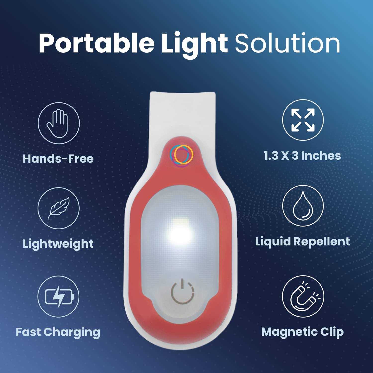 Lightsflo Clipglow Rechargeable Night Light Nurse Nightshift Hands Free Lightweight Emergency Flashlight For Walking Running Pets Outdoors - Image 3