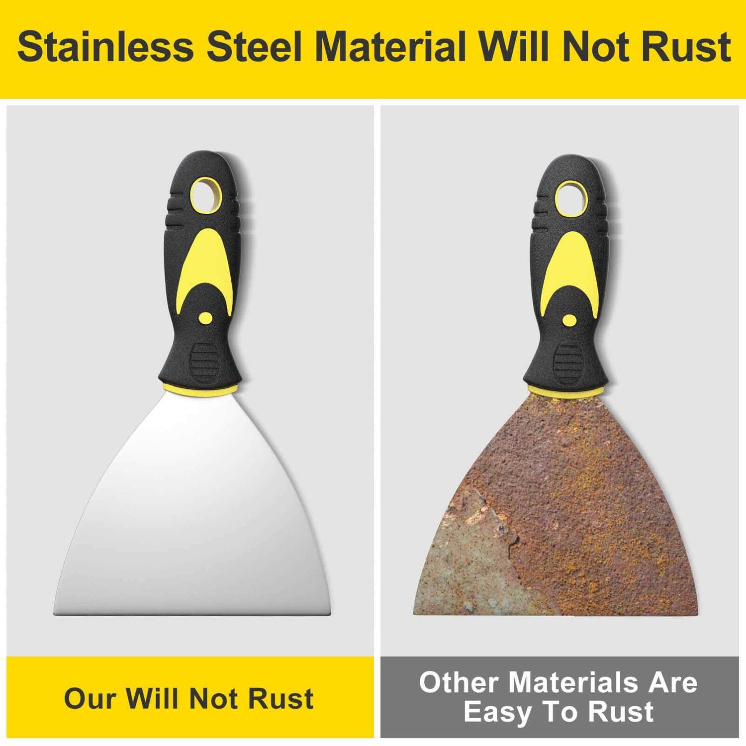 5Pcs Putty Knife Set 1 2 3 4 5 Scraper Spackle Knife - Image 4