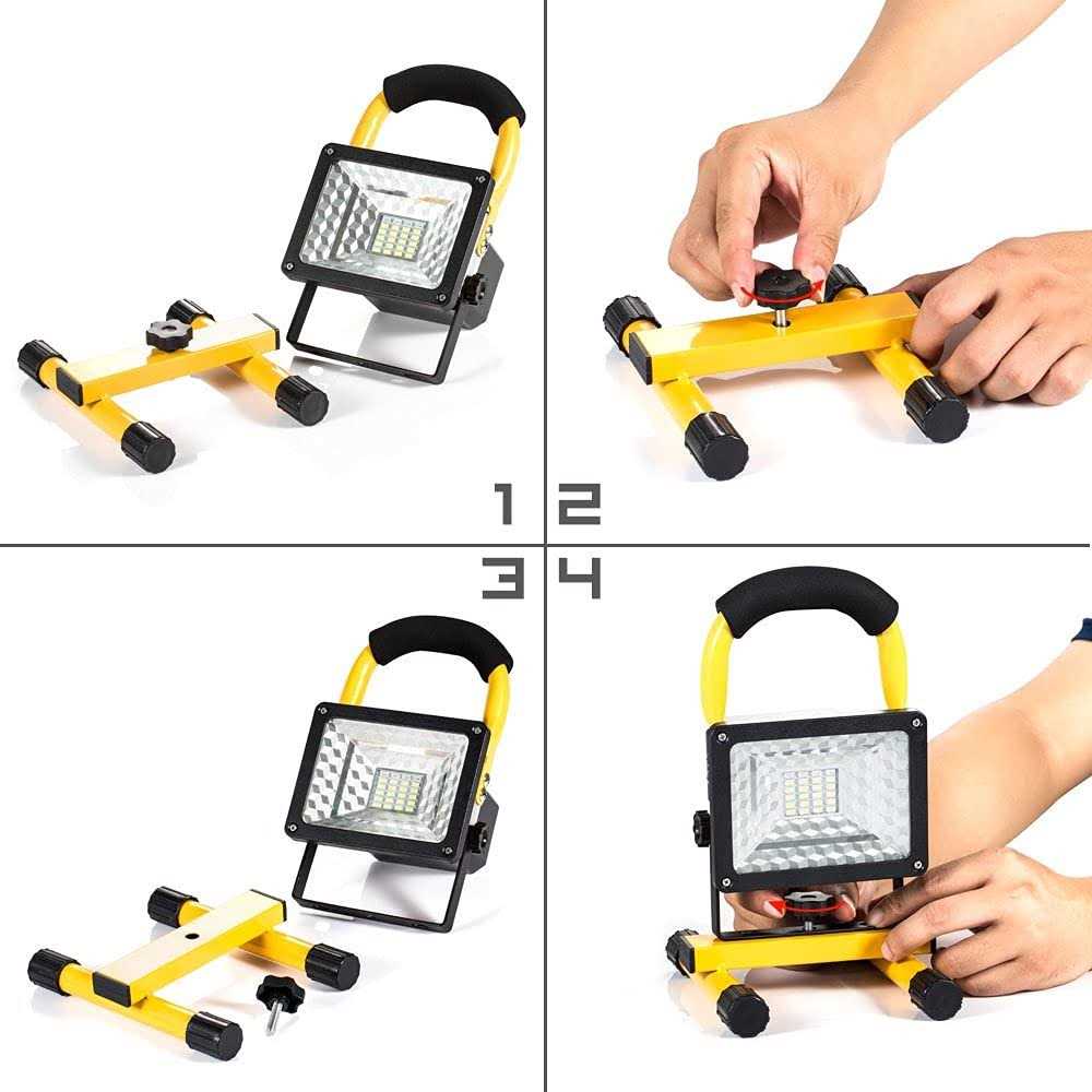 OEUUDD Work Light 4000LM 3 Brightness Modes LED Work Lights Ipx5 Waterproof Flood Lights - Image 4