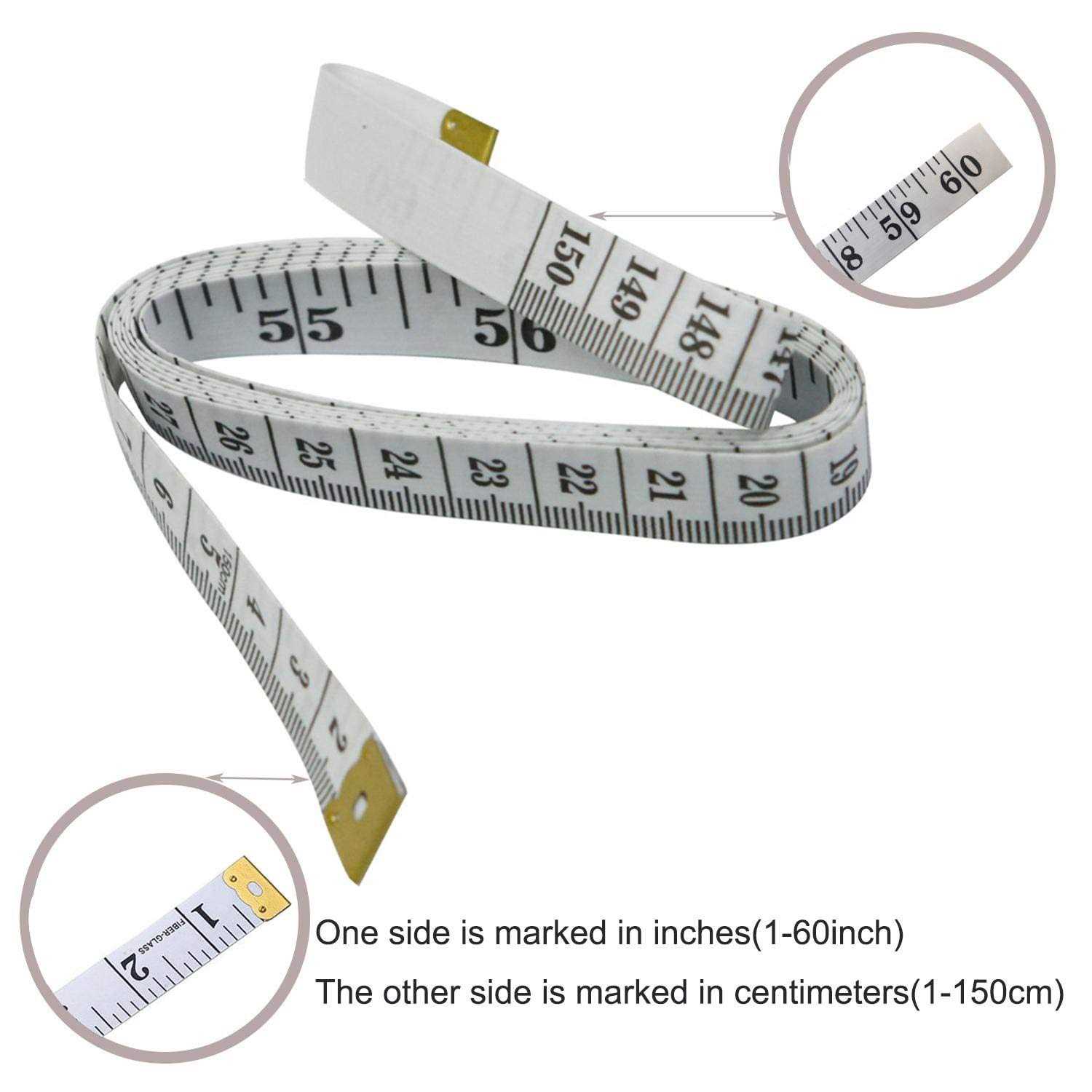 Gdminlo Soft Tape Measure Double Scale Body Sewing Flexible Ruler for Weight Loss Medical Measurement Tailor Craft Vinyl Ruler - Image 3