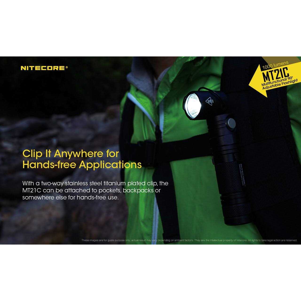 Nitecore MT21C 1000 Lumen 90 Degree Adjustable Flashlight - Image 5