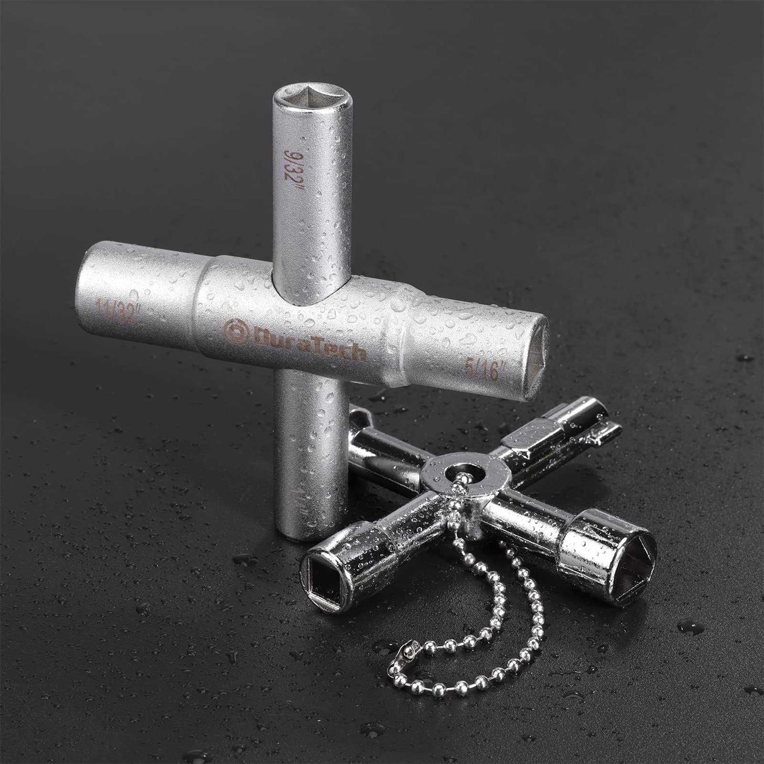 DURATECH 4 Way Sillcock Key Set, Utilities Key, Multi-functional Water Key, 2-Pack, for Valve, Faucet, and Spigots - Image 4