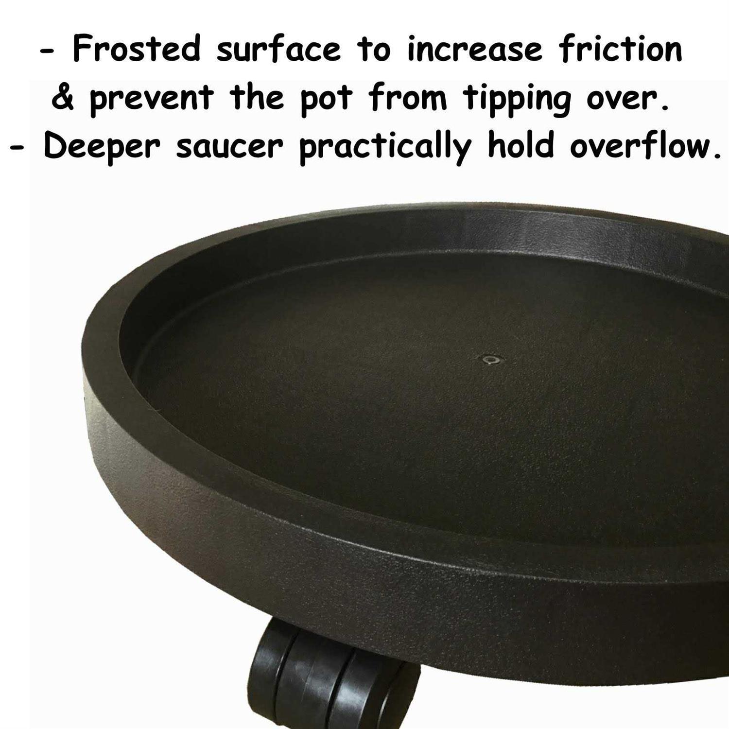 WanderingDonkey 2 Pack Heavy Duty Plant Caddy with Wheels,Rolling Plant Stand Pot Trolley,Wheeled Planter Saucer Tray,Potted Flower Mover Dolly - Image 5